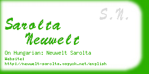 sarolta neuwelt business card